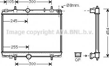 Prasco PE2198 - Радиатор, охлаждане на двигателя vvparts.bg