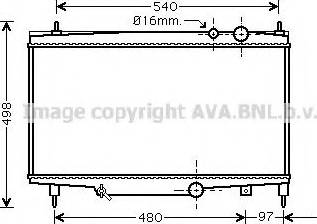 Prasco PE2230 - Радиатор, охлаждане на двигателя vvparts.bg