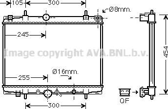 Prasco PEA2200 - Радиатор, охлаждане на двигателя vvparts.bg