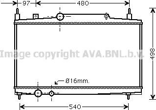 Prasco PEA2230 - Радиатор, охлаждане на двигателя vvparts.bg