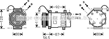 Prasco PEK036 - Компресор, климатизация vvparts.bg