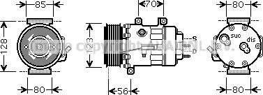 Prasco PEK307 - Компресор, климатизация vvparts.bg