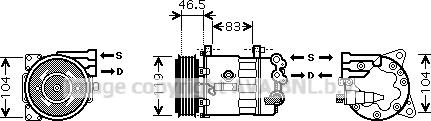 Prasco PEK326 - Компресор, климатизация vvparts.bg