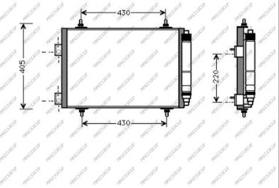 Prasco PG420C003 - Кондензатор, климатизация vvparts.bg