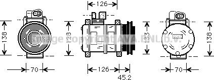 Prasco PRK035 - Компресор, климатизация vvparts.bg