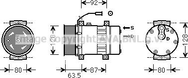 Prasco REAK107 - Компресор, климатизация vvparts.bg