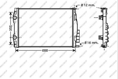 Prasco RN422R001 - Радиатор, охлаждане на двигателя vvparts.bg