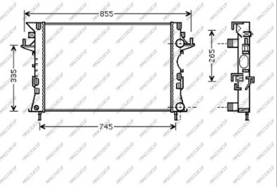 Prasco RN084R005 - Радиатор, охлаждане на двигателя vvparts.bg