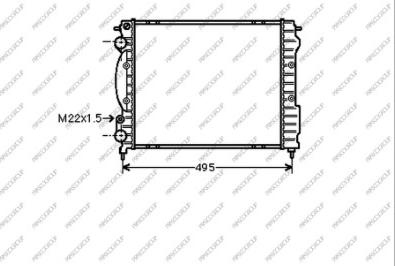 Prasco RN023R013 - Радиатор, охлаждане на двигателя vvparts.bg