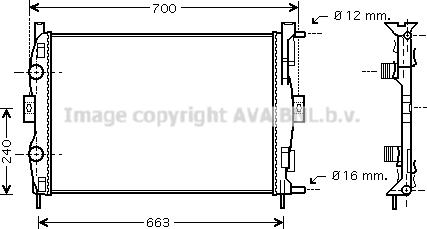 Prasco RT2306 - Радиатор, охлаждане на двигателя vvparts.bg