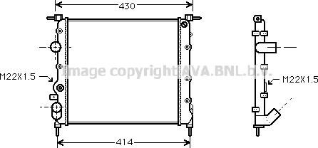 Prasco RT2260 - Радиатор, охлаждане на двигателя vvparts.bg