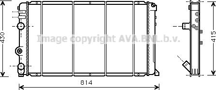 Prasco RT2263 - Радиатор, охлаждане на двигателя vvparts.bg