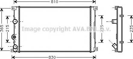 Prasco RT2276 - Радиатор, охлаждане на двигателя vvparts.bg