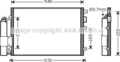 Prasco RTA5275D - Кондензатор, климатизация vvparts.bg