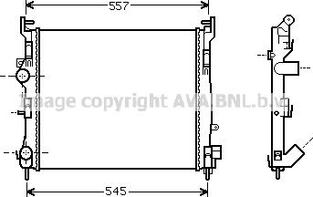 Prasco RTA2362 - Радиатор, охлаждане на двигателя vvparts.bg