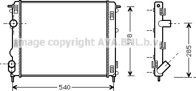 Prasco RTA2269 - Радиатор, охлаждане на двигателя vvparts.bg