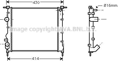 Prasco RTA2261 - Радиатор, охлаждане на двигателя vvparts.bg