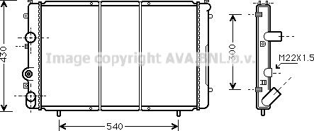 Prasco RTA2274 - Радиатор, охлаждане на двигателя vvparts.bg