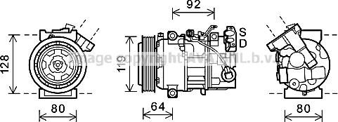 Prasco RTAK492 - Компресор, климатизация vvparts.bg