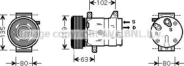 Prasco RTAK440 - Компресор, климатизация vvparts.bg