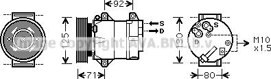 Prasco RTAK441 - Компресор, климатизация vvparts.bg