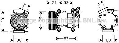 Prasco RTAK401 - Компресор, климатизация vvparts.bg