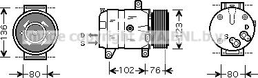 Prasco RTAK069 - Компресор, климатизация vvparts.bg