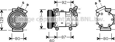 Prasco RTAK080 - Компресор, климатизация vvparts.bg