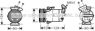 Prasco RTAK384 - Компресор, климатизация vvparts.bg