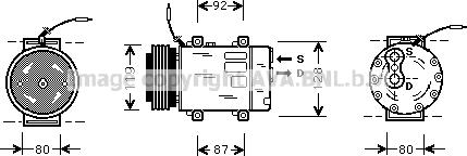 Prasco RTAK283 - Компресор, климатизация vvparts.bg