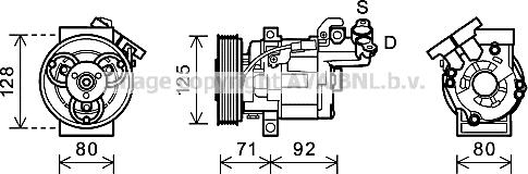 Prasco RTK495 - Компресор, климатизация vvparts.bg