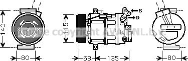 Prasco RTK486 - Компресор, климатизация vvparts.bg