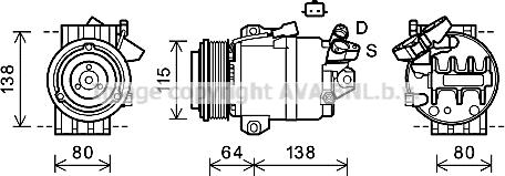 Prasco RTK565 - Компресор, климатизация vvparts.bg