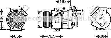 Prasco RTK620 - Компресор, климатизация vvparts.bg