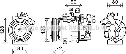 Prasco RTK628 - Компресор, климатизация vvparts.bg