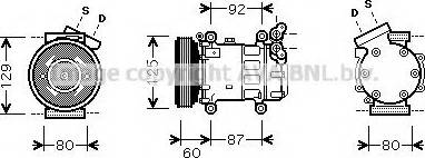 Prasco RTK080 - Компресор, климатизация vvparts.bg