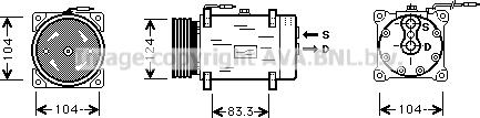 Prasco RTK038 - Компресор, климатизация vvparts.bg