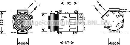 Prasco RTK037 - Компресор, климатизация vvparts.bg