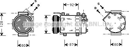 Prasco RTK079 - Компресор, климатизация vvparts.bg