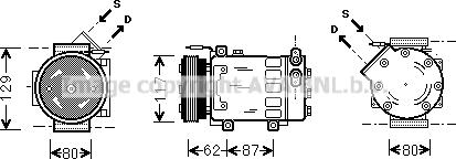 Prasco RTK076 - Компресор, климатизация vvparts.bg