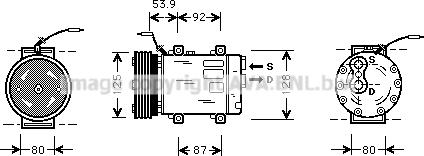 Prasco RTK073 - Компресор, климатизация vvparts.bg