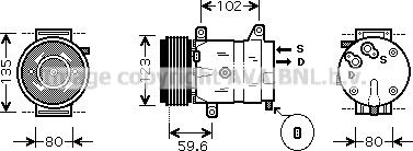 Prasco RTK345 - Компресор, климатизация vvparts.bg