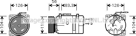 Prasco RTK310 - Компресор, климатизация vvparts.bg