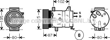 Prasco RTK311 - Компресор, климатизация vvparts.bg