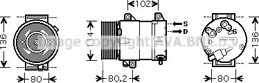 Prasco RTK383 - Компресор, климатизация vvparts.bg