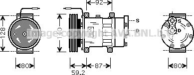 Prasco RTK324 - Компресор, климатизация vvparts.bg