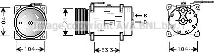 Prasco RTK244 - Компресор, климатизация vvparts.bg