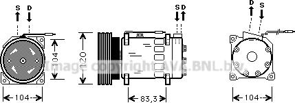 Prasco RTK282 - Компресор, климатизация vvparts.bg