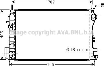 Prasco SB2077 - Радиатор, охлаждане на двигателя vvparts.bg