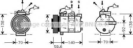 Prasco SBK065 - Компресор, климатизация vvparts.bg